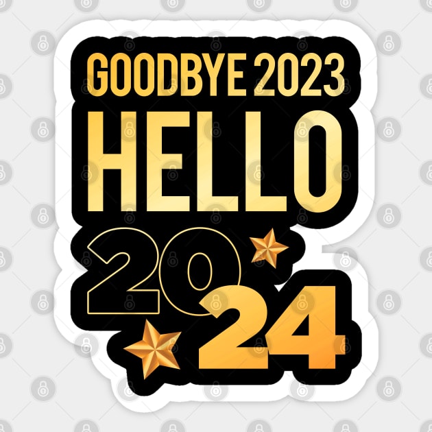 Goodbye 2023 Hello 2024 New Year Party Sticker by Crea8Expressions